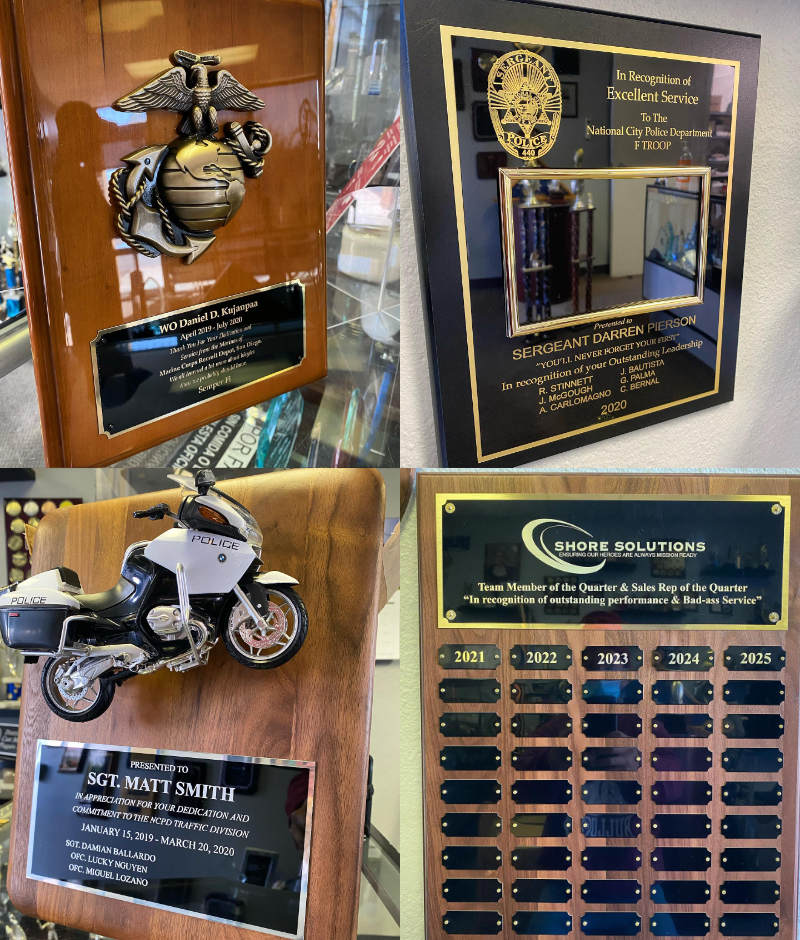 Engraved Plaques National City Trophy San Diego, CA